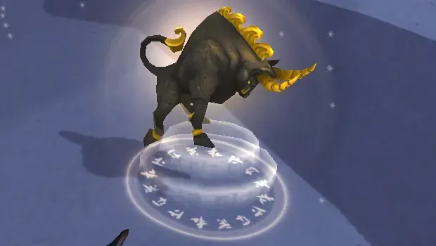 menacing ox statue